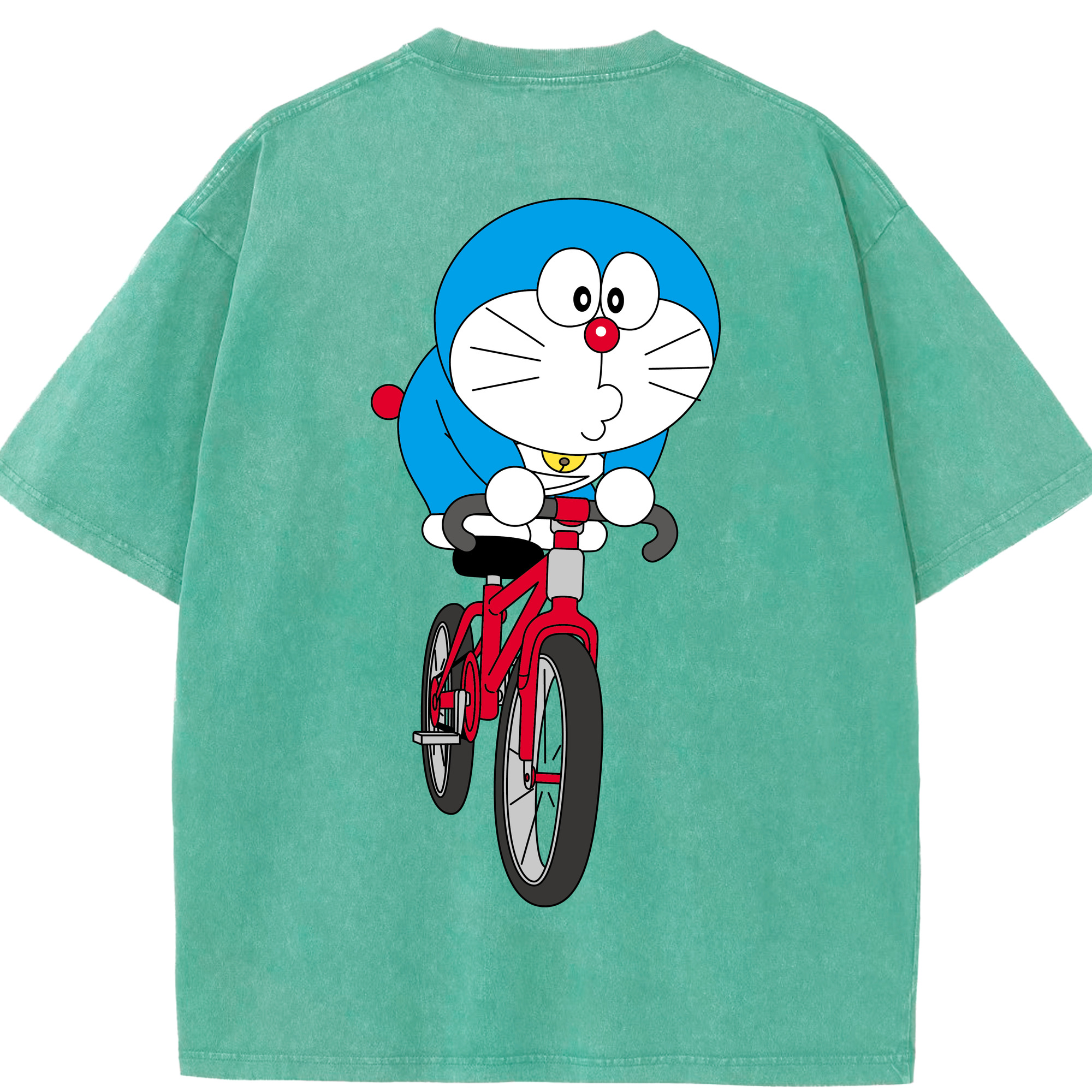 （画像用） ドラえもん Doraemon 綿100% ヴィンテージ風 半袖Tシャツ（背面プリント）